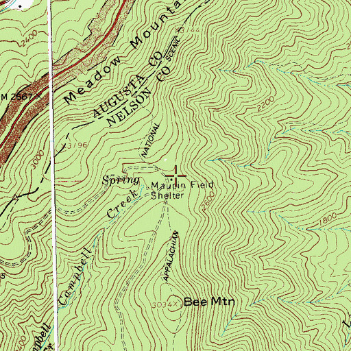 Topographic Map of Maupin Field Shelter, VA