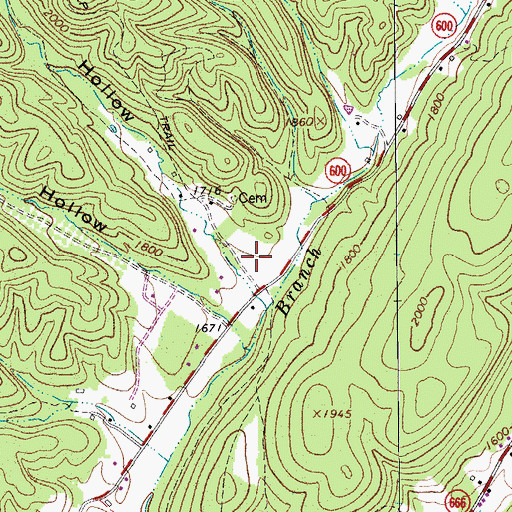 Topographic Map of May Hollow, VA