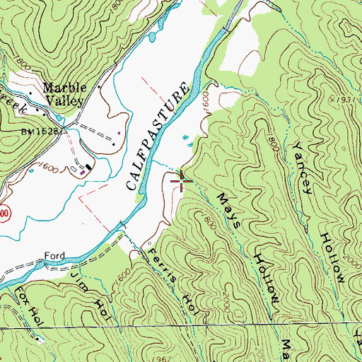 Topographic Map of Mays Hollow, VA