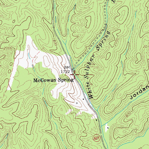 Topographic Map of McCowan Spring, VA