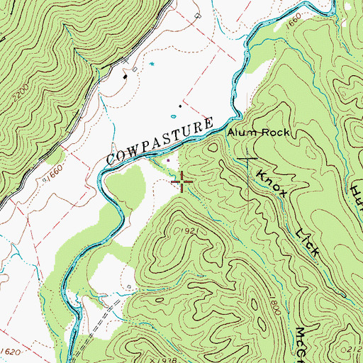 Topographic Map of McCrays Draft, VA
