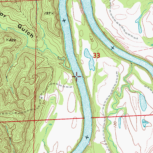 Topographic Map of Sanders Ferry Landing (historical), AL