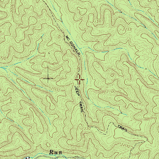 Topographic Map of McDonald Trail, VA