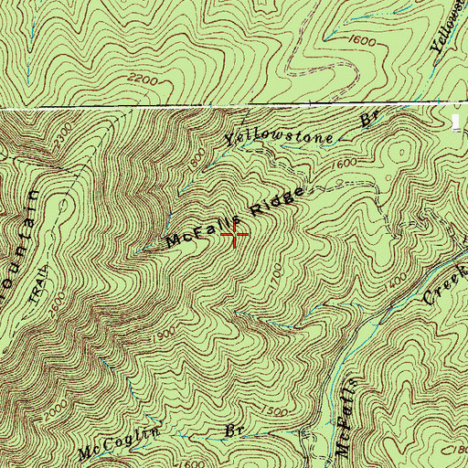 Topographic Map of McFalls Ridge, VA