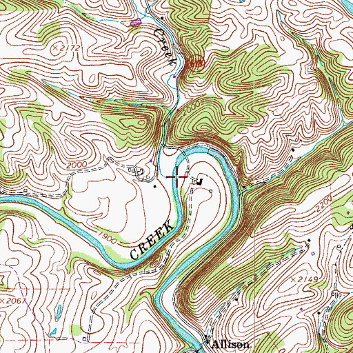 Topographic Map of McGavock Creek, VA
