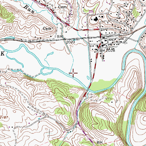 Topographic Map of McGavock Run, VA