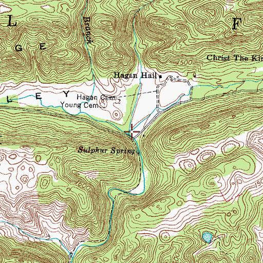 Topographic Map of McGhee Creek, VA