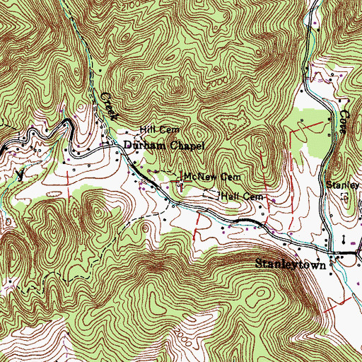 Topographic Map of McNew Cemetery, VA