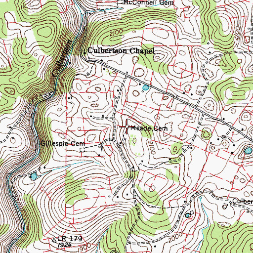Topographic Map of Meade Cemetery, VA