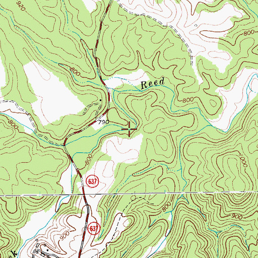 Topographic Map of Meadow Creek, VA