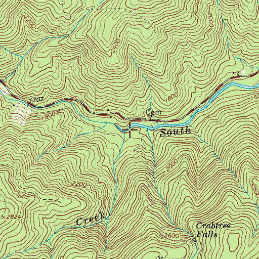 Topographic Map of Meadow Creek, VA