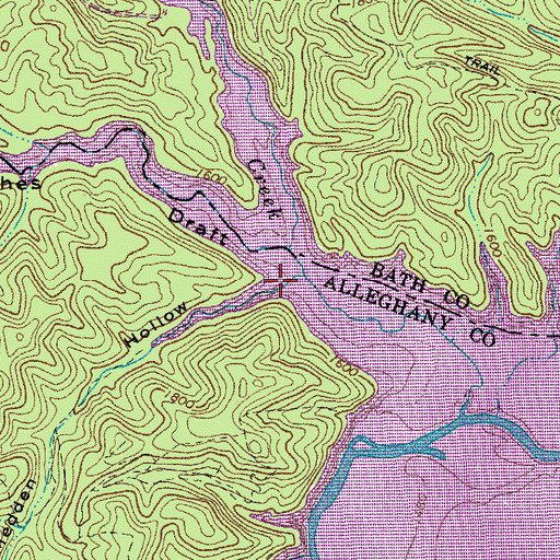Topographic Map of Medden Hollow, VA