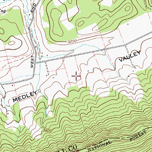 Topographic Map of Medley Valley, VA