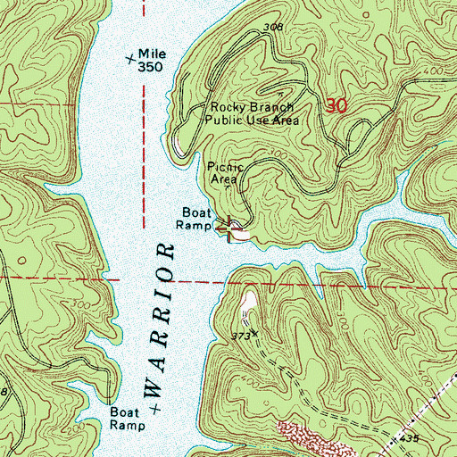 Topographic Map of Scales (historical), AL