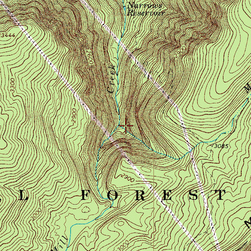 Topographic Map of Mercy Branch, VA