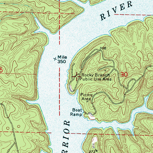 Topographic Map of Scales Cemetery, AL
