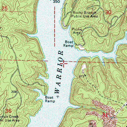 Topographic Map of Scales Lake, AL