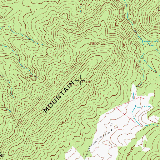 Topographic Map of Middle Mountain, VA