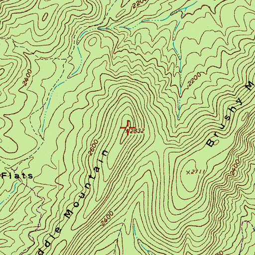 Topographic Map of Middle Mountain, VA