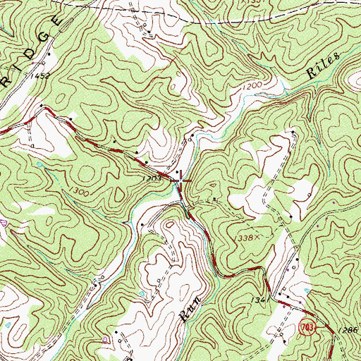Topographic Map of Mikes Run, VA