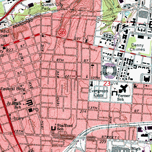 Topographic Map of Second Baptist Church (historical), AL