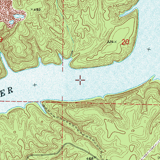 Topographic Map of Sellers Shoal (historical), AL