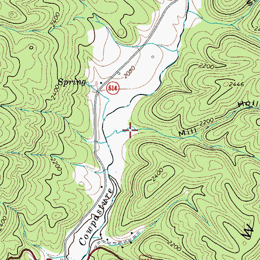 Topographic Map of Mill Hollow, VA