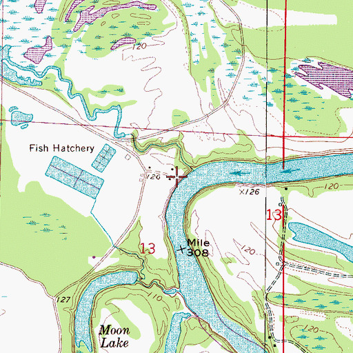 Topographic Map of Sharpes Ferry Landing (historical), AL