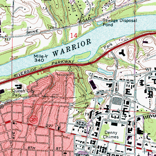 Topographic Map of Sherwood, AL