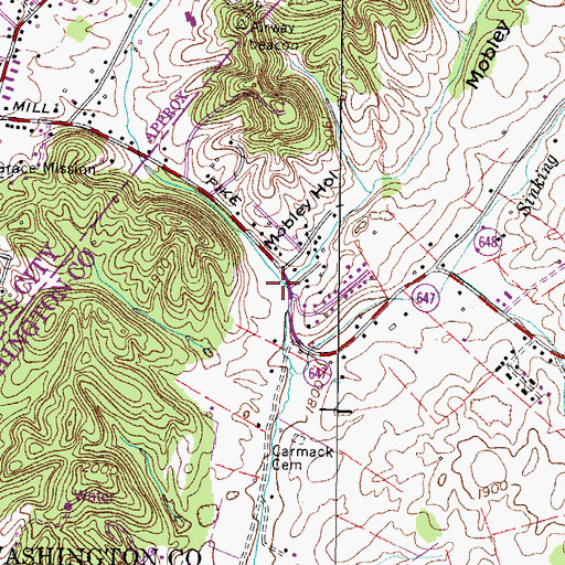 Topographic Map of Mobley Hollow, VA