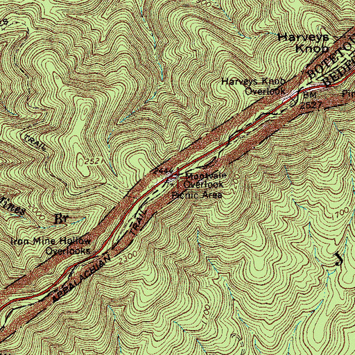 Topographic Map of Montvale Overlook, VA