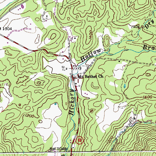 Topographic Map of Mount Bethel Church, VA