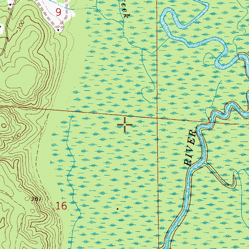 Topographic Map of Sipsey Swamp, AL