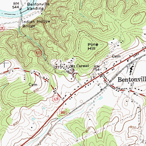 Topographic Map of Mount Carmel Church, VA