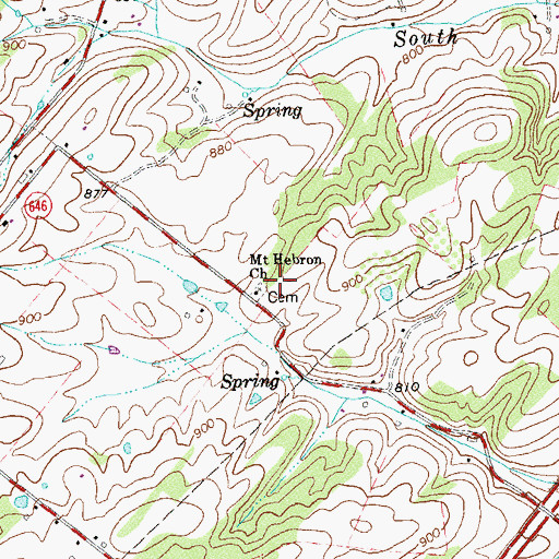 Topographic Map of Mount Hebron Church, VA