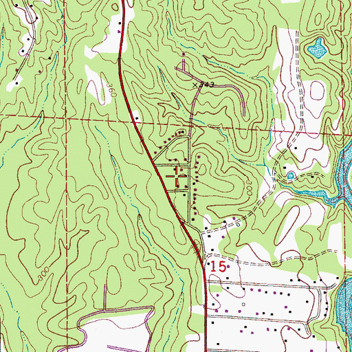 Topographic Map of Smoke Rise, AL