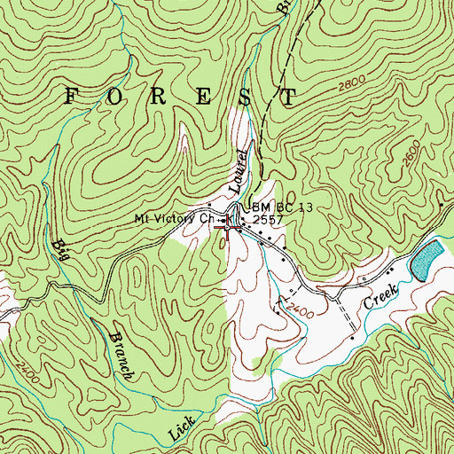 Topographic Map of Mount Victory Church, VA