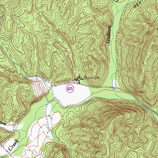 Topographic Map of Mount Zion Church, VA