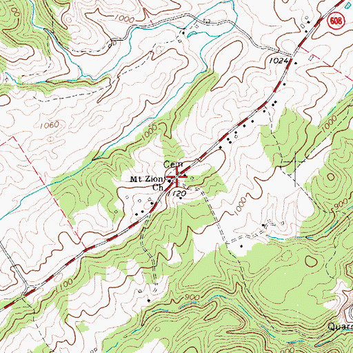 Topographic Map of Mount Zion Church, VA