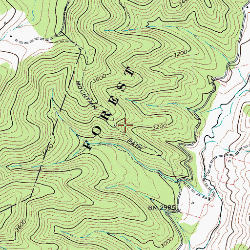 Topographic Map of Mountain Path, VA
