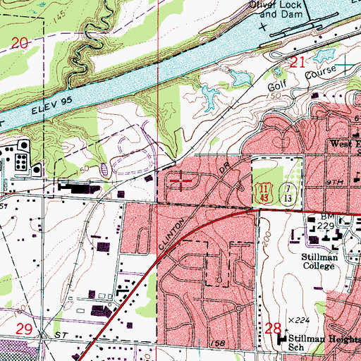 Topographic Map of Snow Terrace, AL