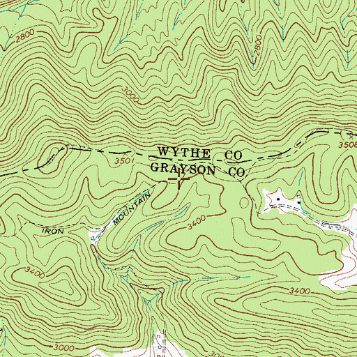 Topographic Map of Mountain Trail, VA