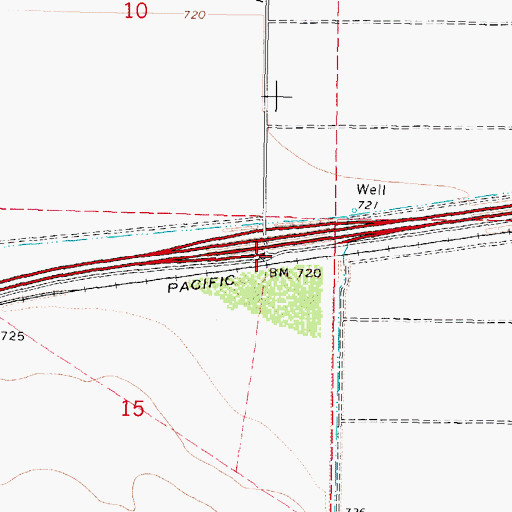 Topographic Map of Painted Rock Interchange, AZ