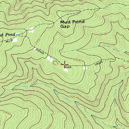 Topographic Map of Mud Pond Gap Trail, VA