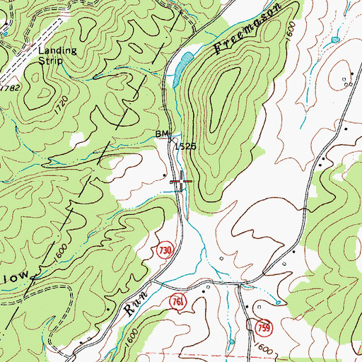 Topographic Map of Muddy Hollow, VA