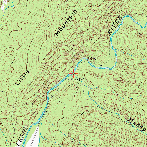 Topographic Map of Muddy Run, VA