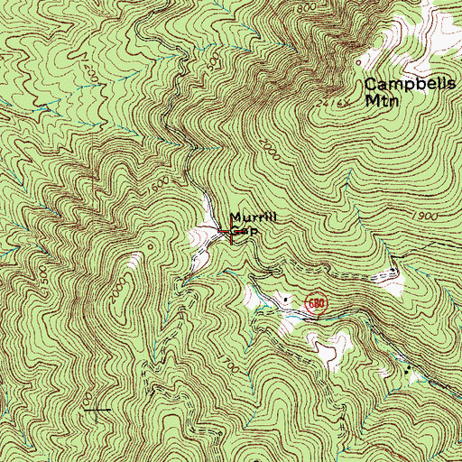 Topographic Map of Murrill Gap, VA