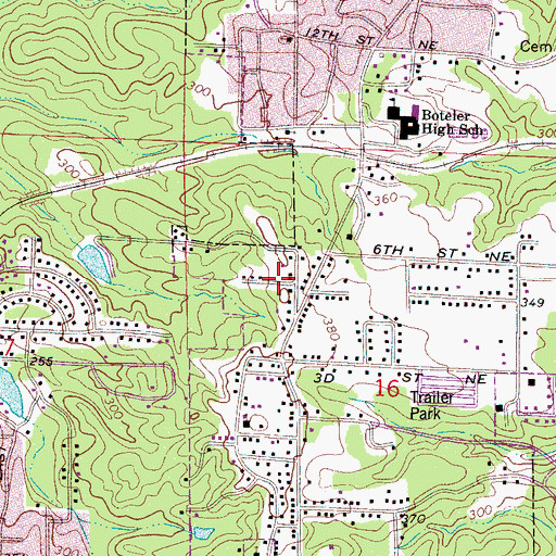 Topographic Map of South Holt Highlands, AL