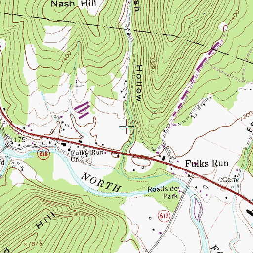Topographic Map of Nash Hollow, VA