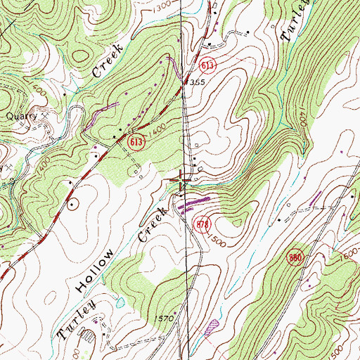 Topographic Map of Near Hollow, VA
